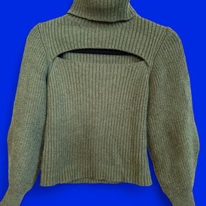 Elegant Olive Turtleneck Sweater